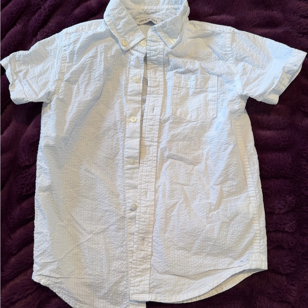 Janie and Jack White Button Down Shirt